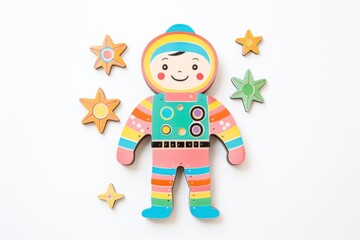 Obraz premium Space traveler craft cute fun.