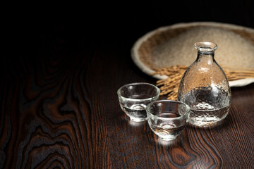 日本酒と和酒器【コピースペース 】