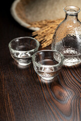 日本酒と和酒器【コピースペース 】