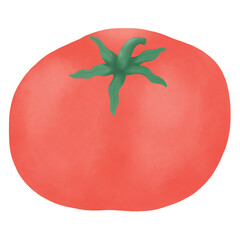 Cute Tomato Cartoon - Watercolor