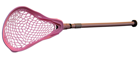 Pink Lacrosse Stick on White Background
