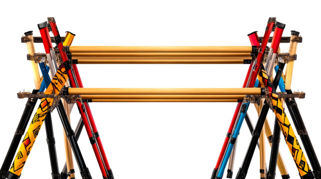 Colorful Hurdles for Athletic Training