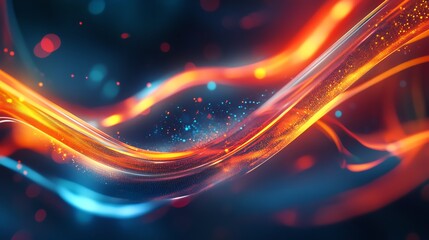High-quality abstract background featuring glowing lines and shapes in a futuristic digital theme, perfect for creative projects.