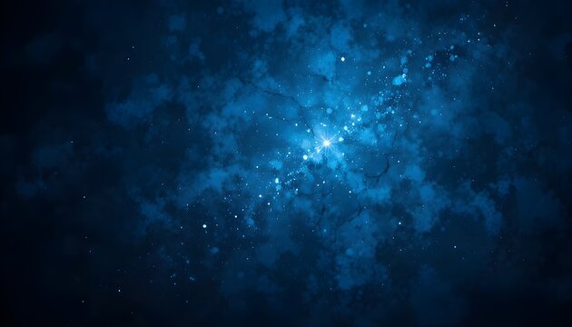 Grunge Dark Blue Digital Art Background with Central Light – Navy Abstract Design for Modern Graphics