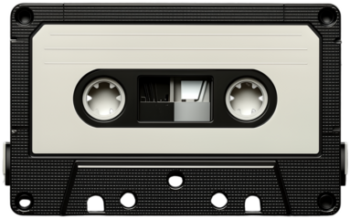 Retro Audio Cassette Tape in Neutral Tones