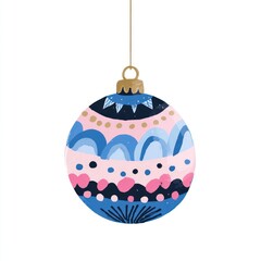 Colorful festive ornament illustration.