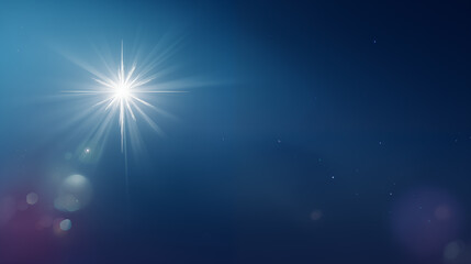 A night sky with a bright star in the corner, creating a feeling of hope and inspiration.