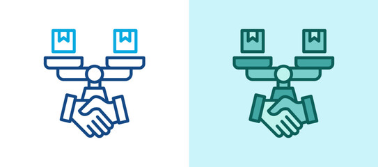 Trade Equality line icon