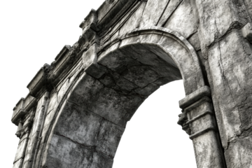 Roman temple gate with Egyptian carvings
