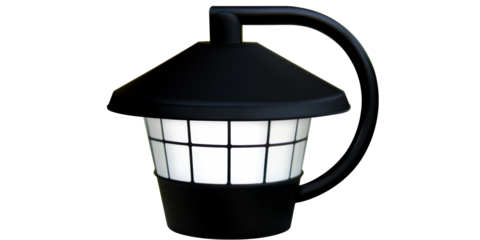 Outdoor lamppost fixture with white illuminated glass panels