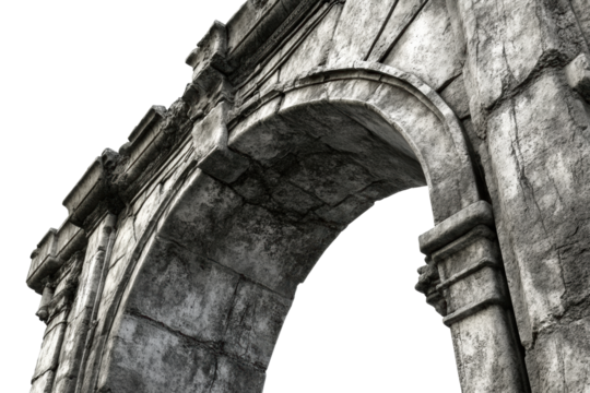 Roman temple gate with Egyptian carvings
