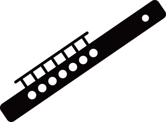 フルートのアイコン　モノトーン © ベルベットR