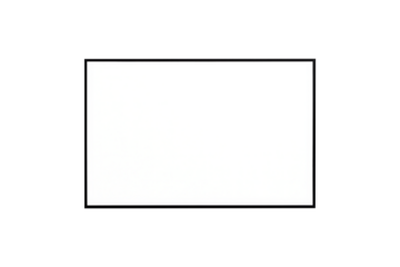 Simple clean white rectangular shape with a thin black border frame element graphic design isolated on transparent background