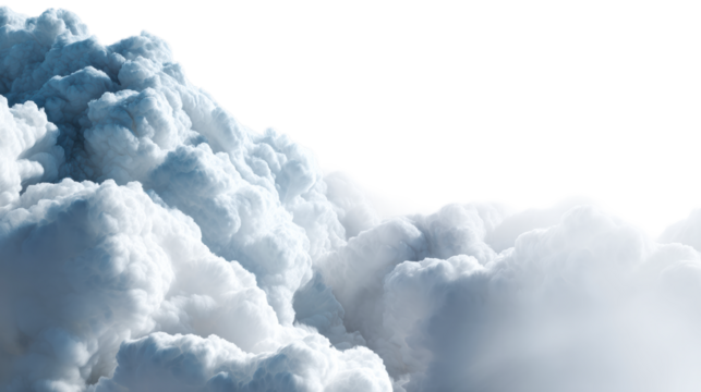 Cumulus cloud formation from above with subtle blue tones
