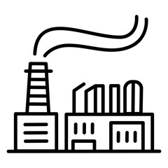 Factory With Multiple Smokestacks