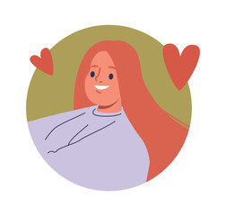 Pretty overweight woman feeling love