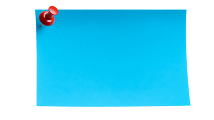 Blue Note Pinned by Red Thumbtack