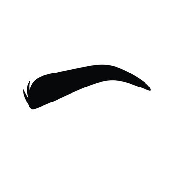 Modern eyebrow shape silhouette icon vector for beauty, makeup, and cosmetic branding