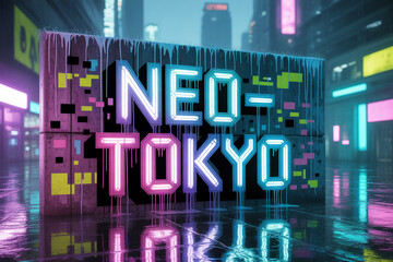 Dive into Neo Tokyo's vibrant cityscape with glowing neon signs and futuristic architecture, perfect for gaming, sci-fi, or technology themes with a modern edge