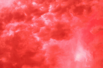 Red cloudy bloody substance, chemical process