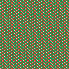 Geometric Pattern with Red Diamonds and Green-Blue Background &ndash; Optical Illusion Design
