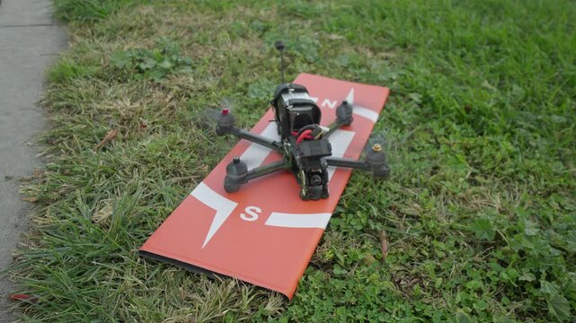 As the drone enters arm mode, small vibrations ripple through the frame, hinting at the power beneath its compact design.