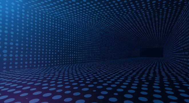 Abstract blue digital wave technology network background