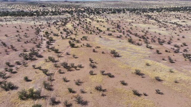 Aerial view of Himba Tribal lands in Namibia
