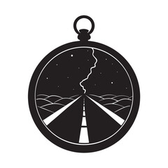 Fototapeta premium Forgotten Moment Vintage Watch Scene Silhouette
