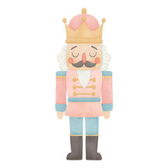 Watercolor nutcracker king illustration