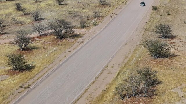 Aerial view of Himba Tribal lands in Namibia