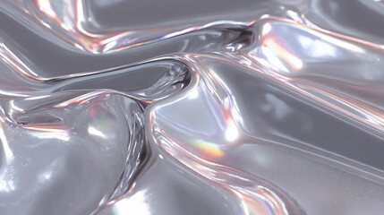  Iridescent Silk Texture | Shiny Fabric Waves | Colorful Satin Closeup