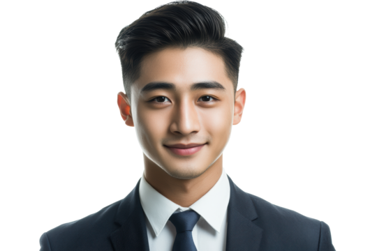 Smiling young businessman in formal suit
