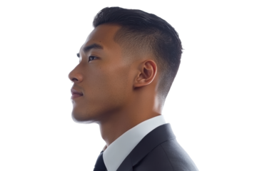 Side profile of stylish professional man
