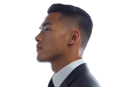 Side profile of stylish professional man
