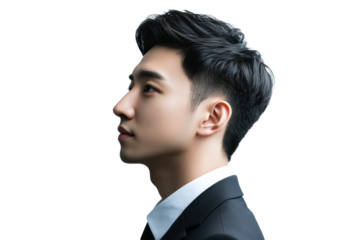 Side profile of confident young businessman
