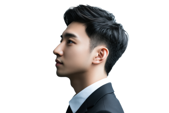 Side profile of confident young businessman

