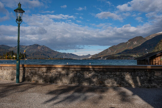 Strobl in Austria on the shore of Lake Wolfgangsee