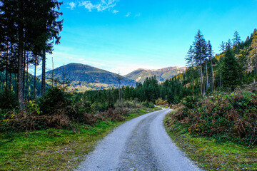 The Blausee area near Neukirchen am Grossvenediger in Austria