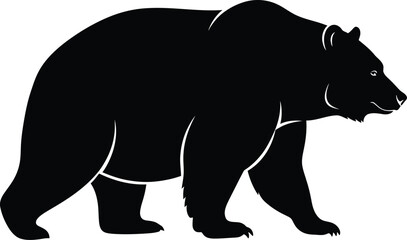 Fototapeta premium Black bear vector illustration wildlife animal silhouette design art eps