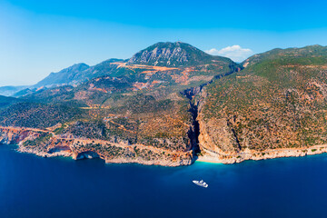 Kaputas Beach aerial panoramic view in Turkey © saiko3p