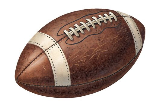 Classic American Football Render - Powered by Adobe