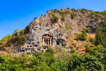 The Tomb of Amyntas is an ancient Lycian rock tomb in Fethiye city, Turkey