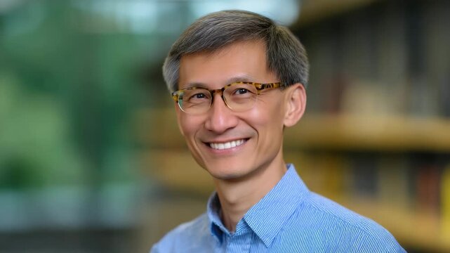 Cheerful professional man smiling and pointing, perfect for business and lifestyle concepts