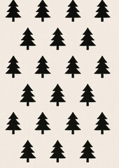 Fototapeta premium Minimalist pine tree pattern
