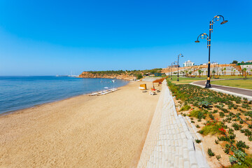 Naklejka premium Didim public city beach in Turkey