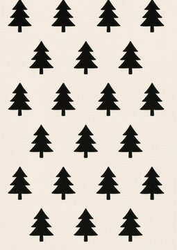 Minimalist pine tree pattern
