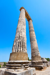 Fototapeta premium Temple of Apollo ruins at Didyma ancient sanctuary in Didim city in Turkey