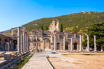 Fototapeta premium Ephesus ancient greek city is located in Izmir Province in Turkey