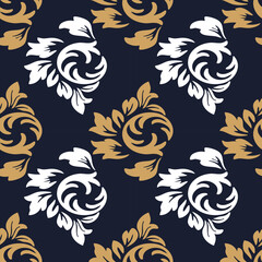 Seamless leaf pattern designed for decoration, background, fabric, clothing, wallpaper.